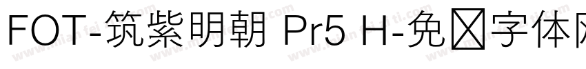 FOT-筑紫明朝 Pr5 H字体转换